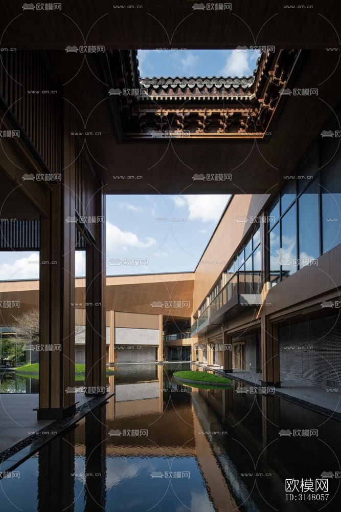 现代酒店民宿效果图下载（渲染图3）