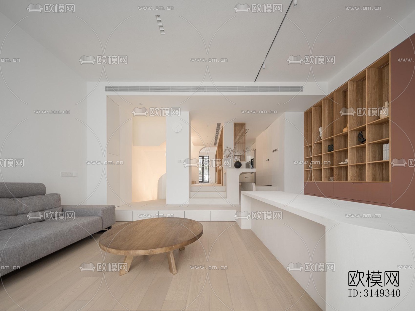 现代平层效果图下载（渲染图3）