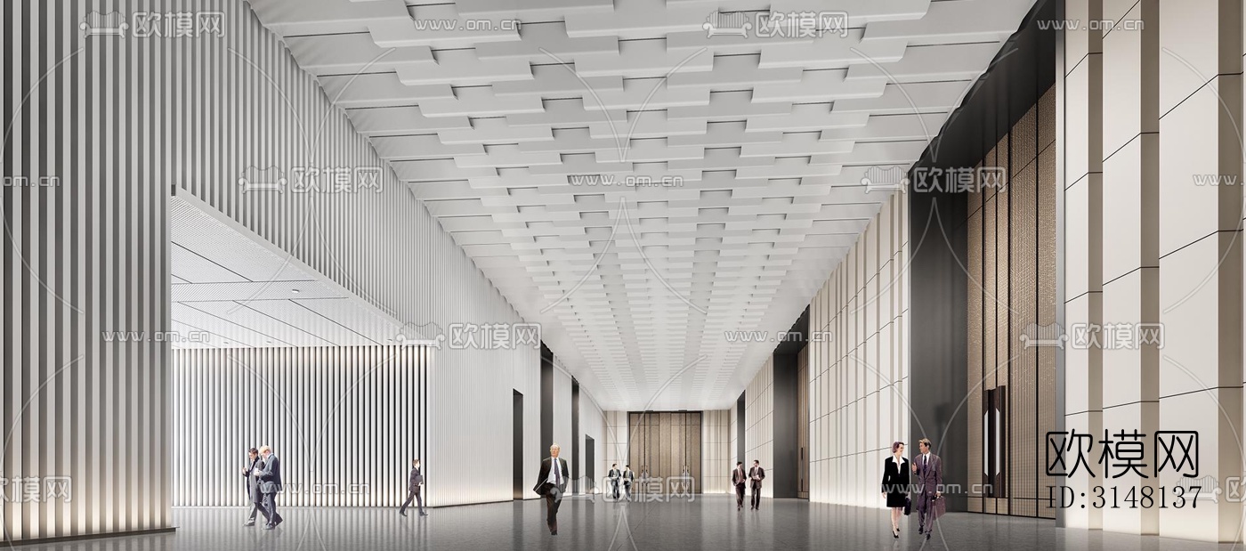 现代酒店民宿效果图下载（渲染图7）