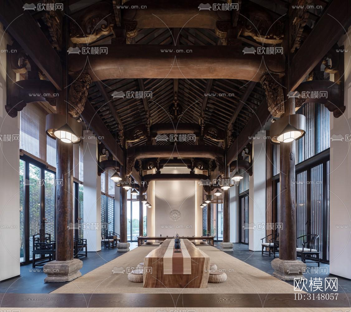 现代酒店民宿效果图下载（渲染图8）