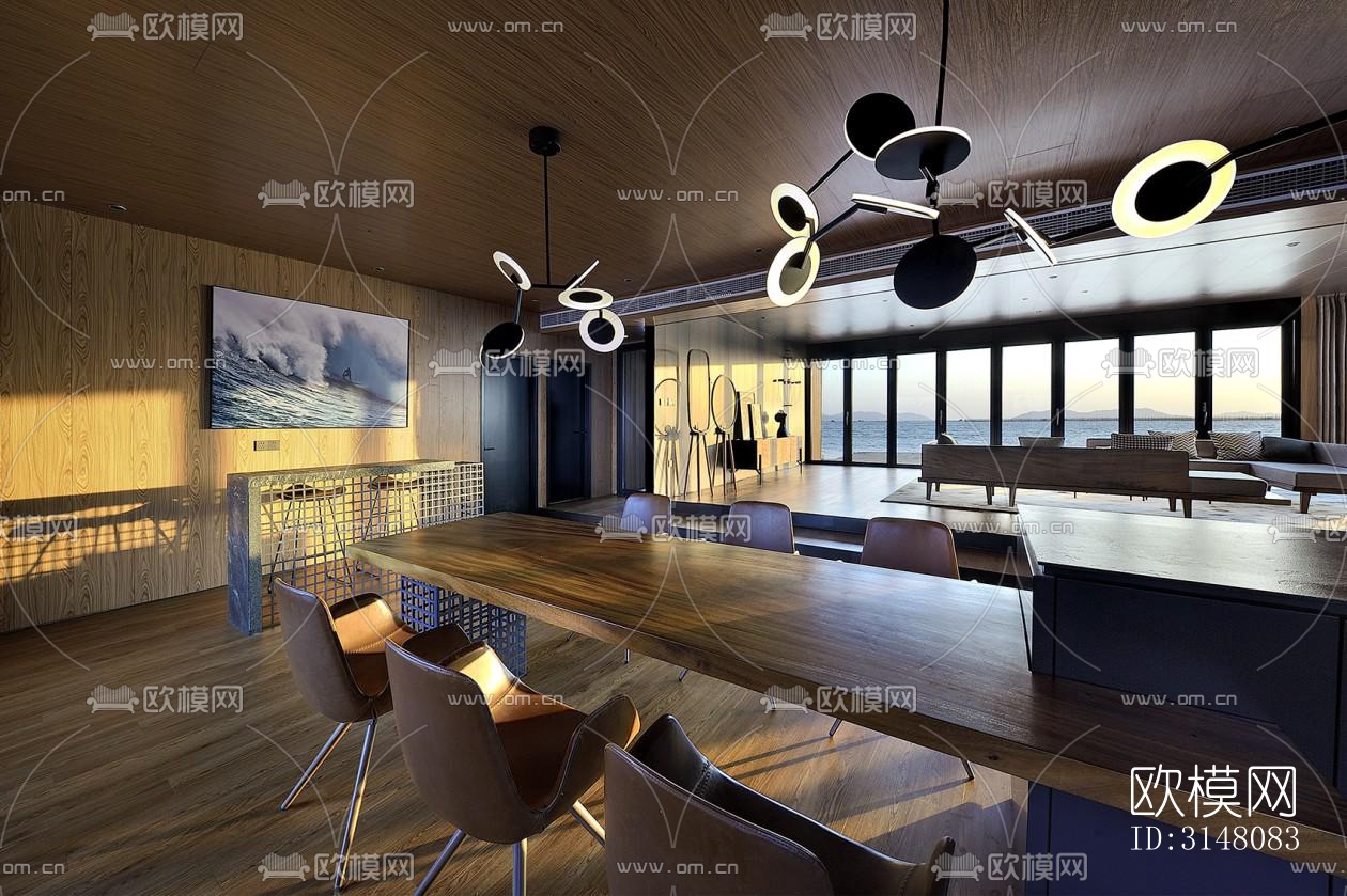 现代酒店民宿效果图下载（渲染图11）