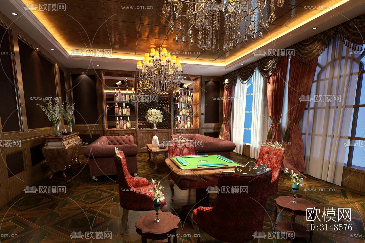 工业风酒吧效果图下载（渲染图2）