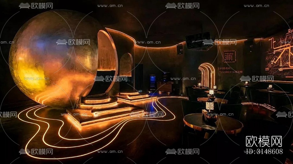 现代酒吧效果图下载(渲染图9)