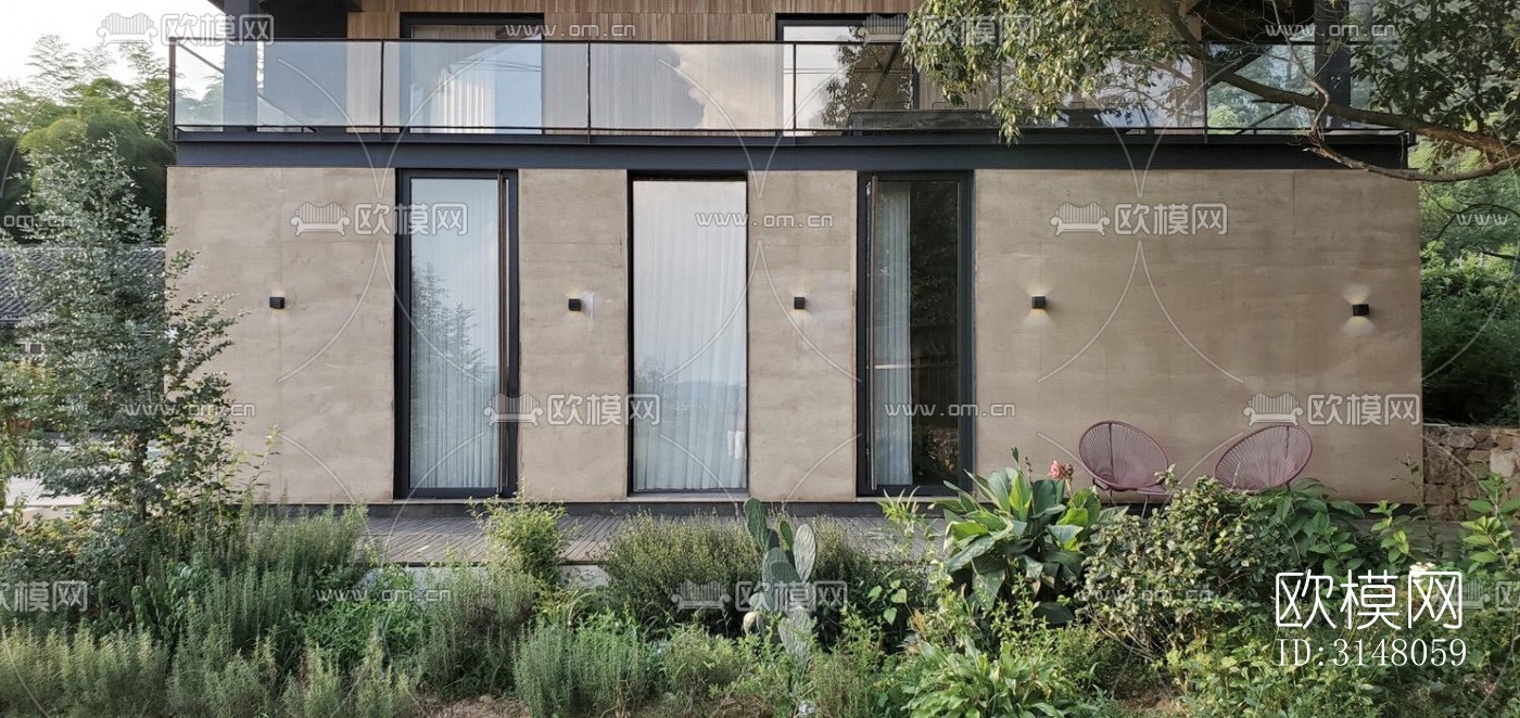 现代酒店民宿效果图下载（渲染图10）