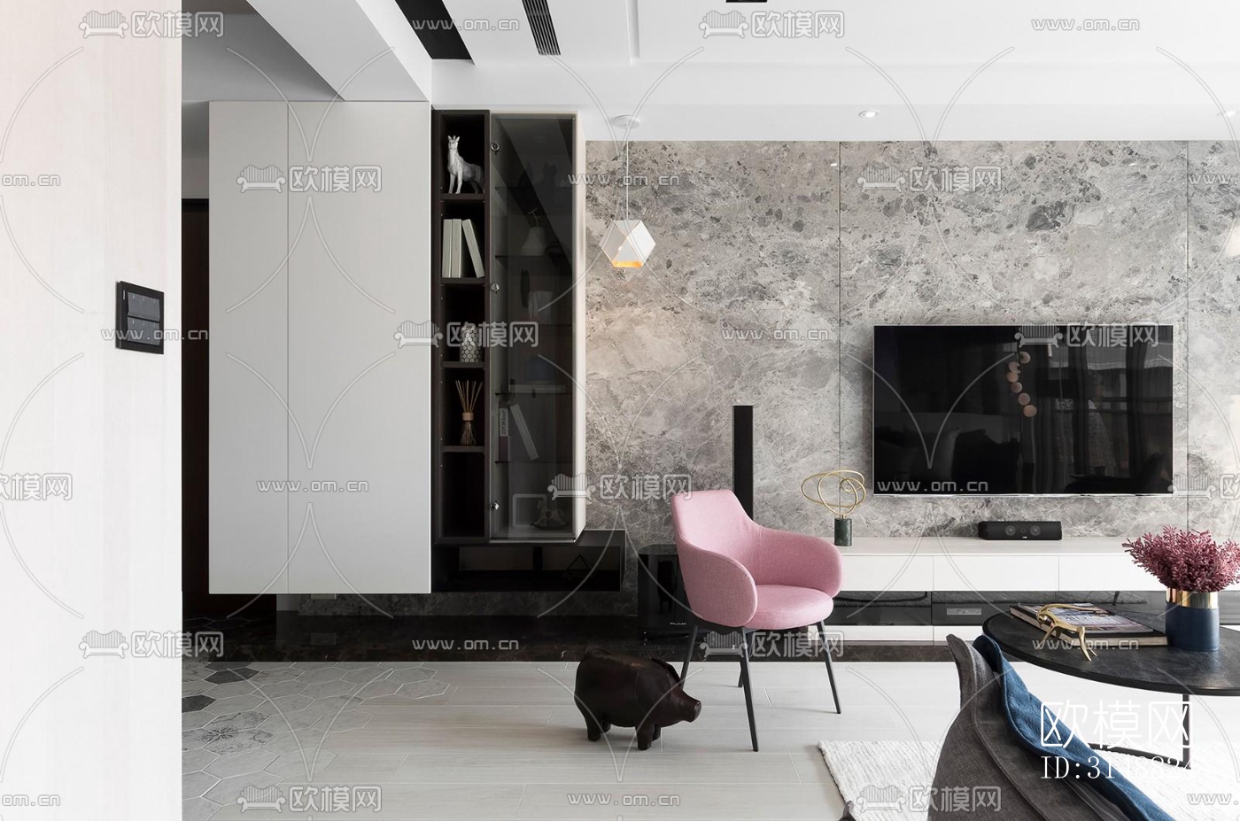 北欧平层效果图下载（渲染图4）