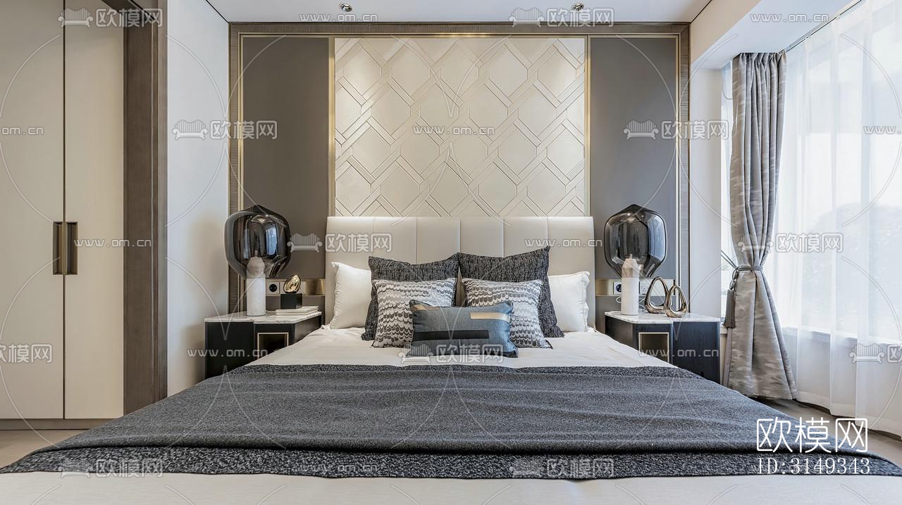 现代平层效果图下载（渲染图15）