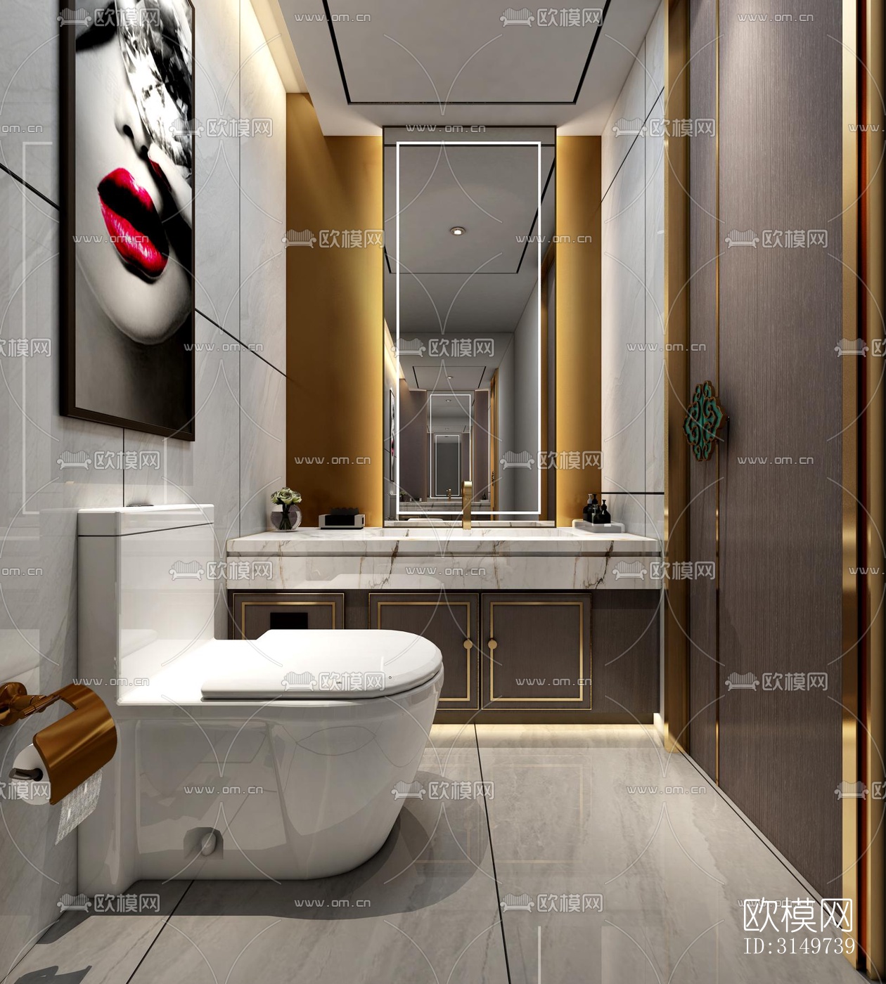 欧式中餐厅效果图下载（渲染图10）