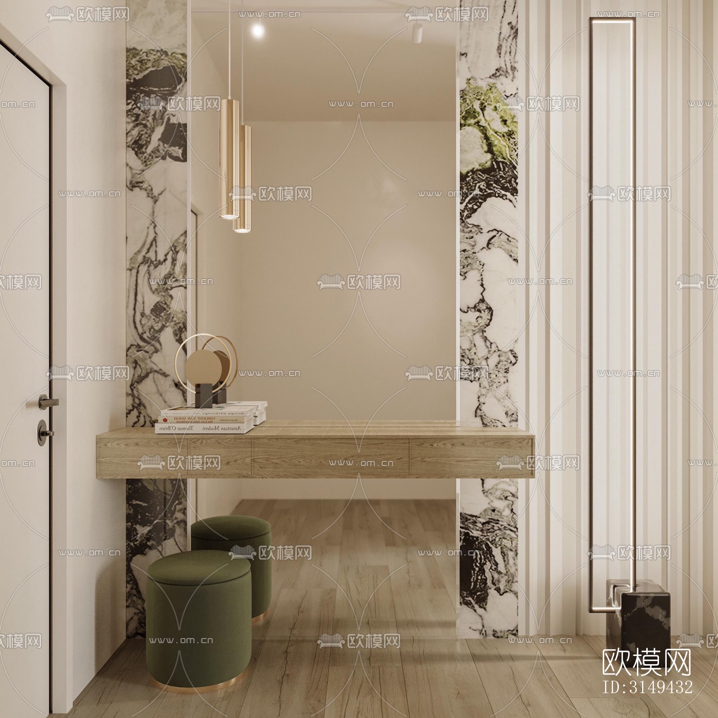 现代平层效果图下载（渲染图2）