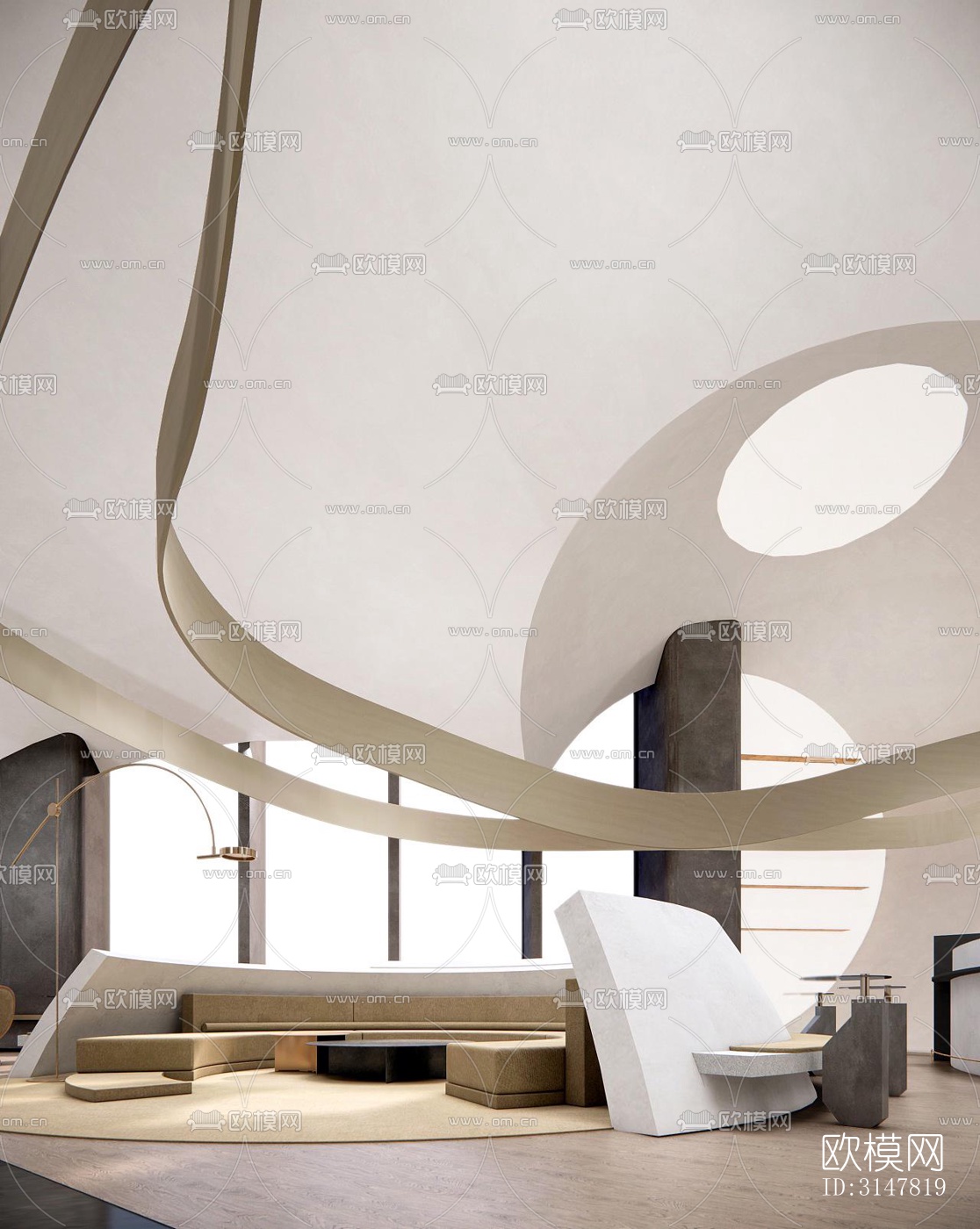 现代售楼处效果图下载（渲染图7）