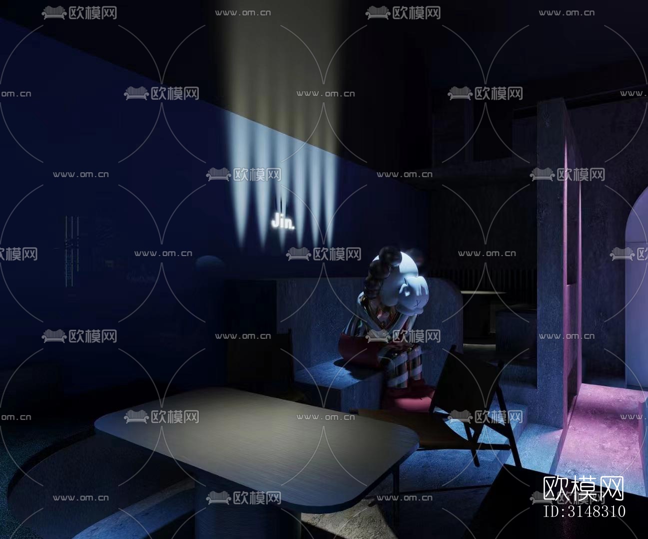 后现代KTV效果图下载（渲染图5）