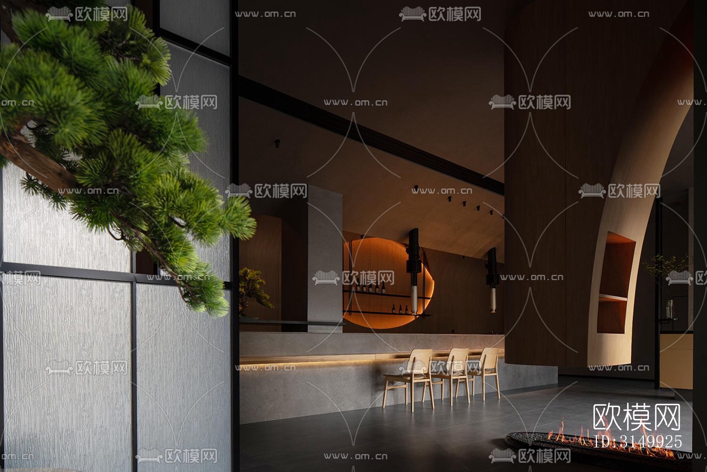 现代火锅烤肉效果图下载（渲染图18）