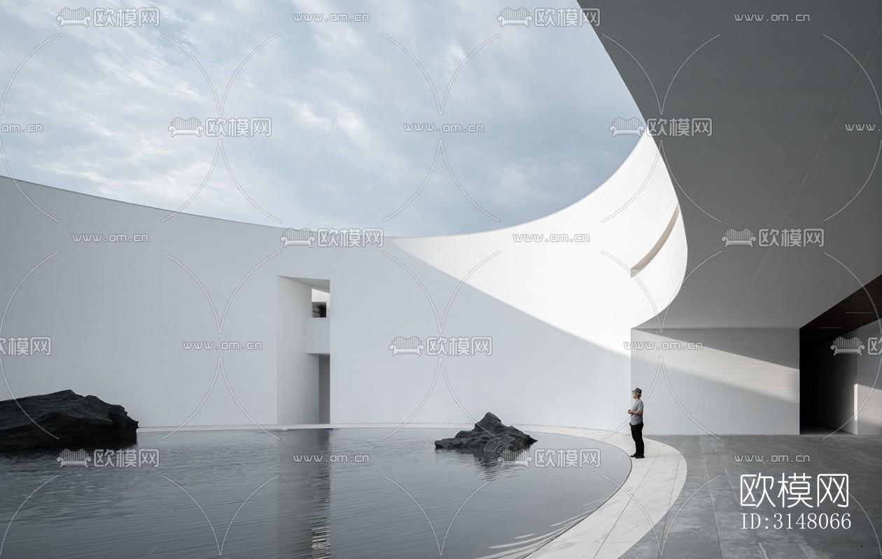 现代酒店民宿效果图下载（渲染图1）