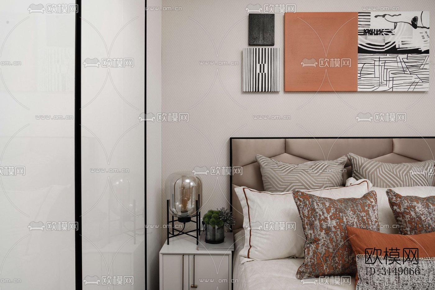 欧式平层效果图下载（渲染图14）