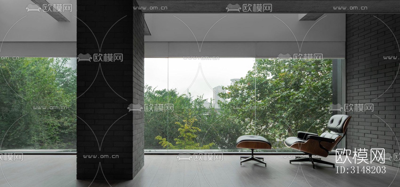 高级灰酒店民宿效果图下载（渲染图14）