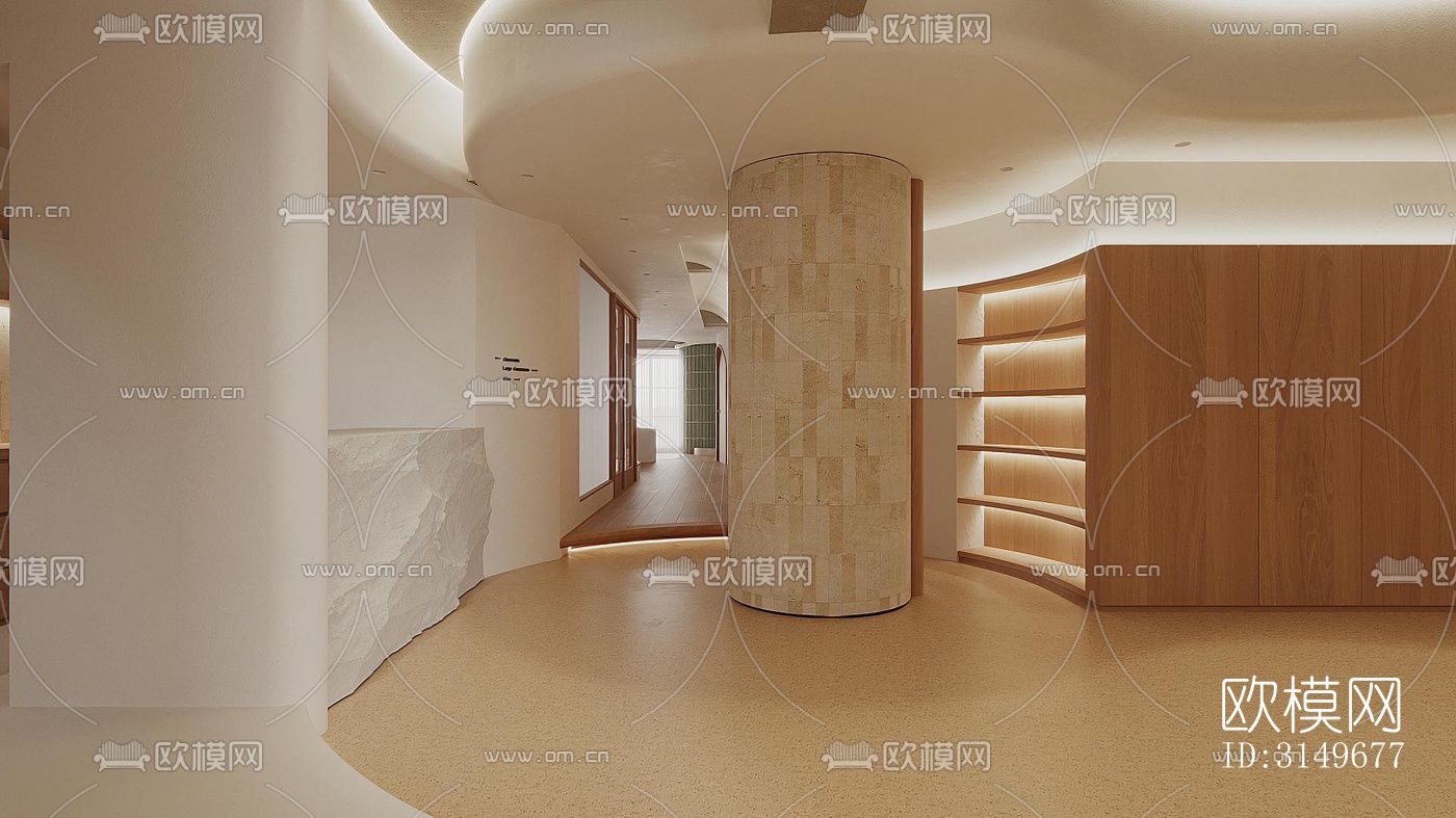 原木风健身房效果图下载（渲染图8）