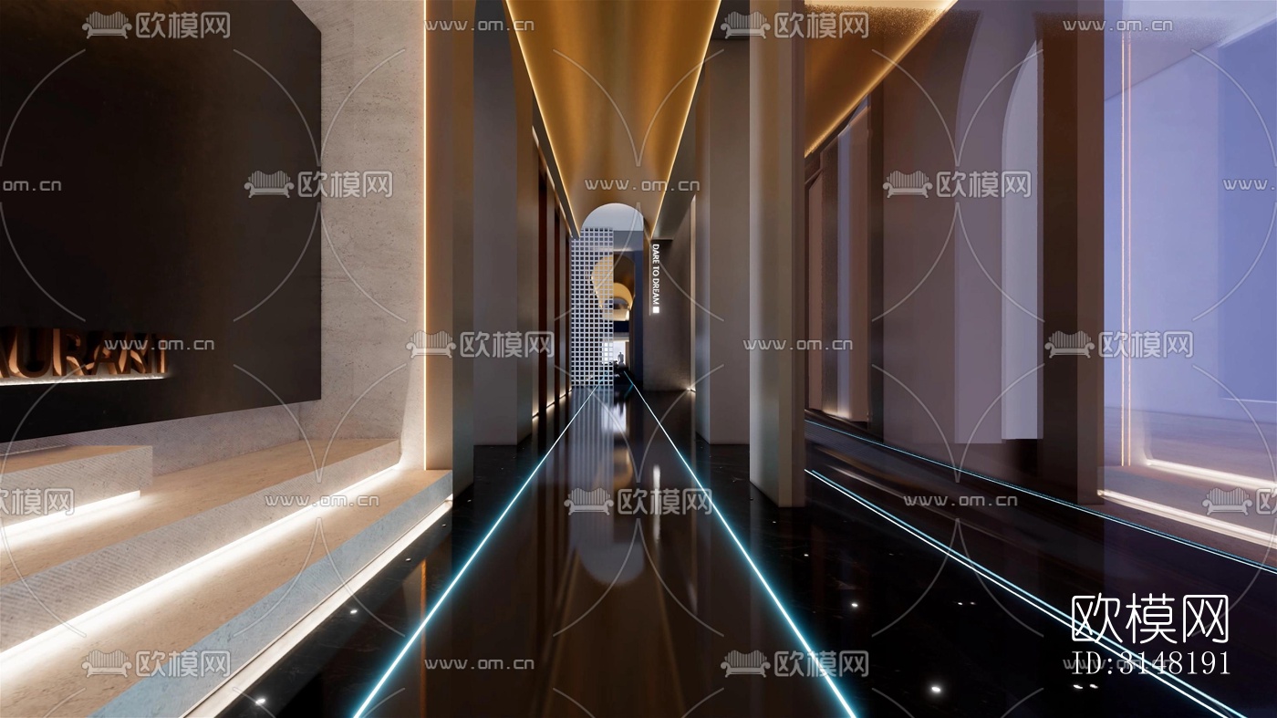 现代酒店民宿效果图下载（渲染图6）