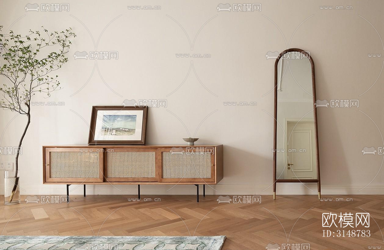 侘寂平层效果图下载（渲染图5）