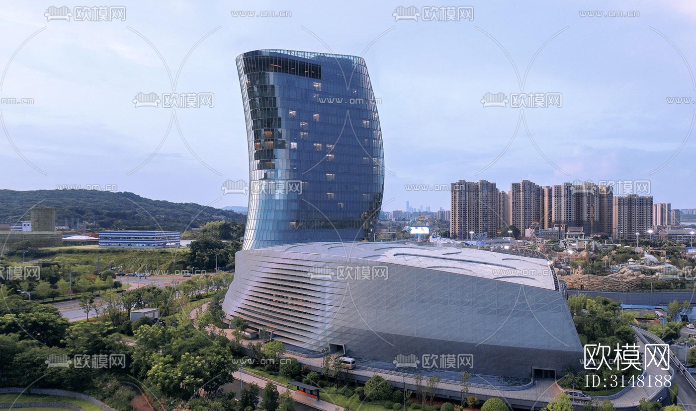 现代酒店民宿效果图下载（渲染图9）