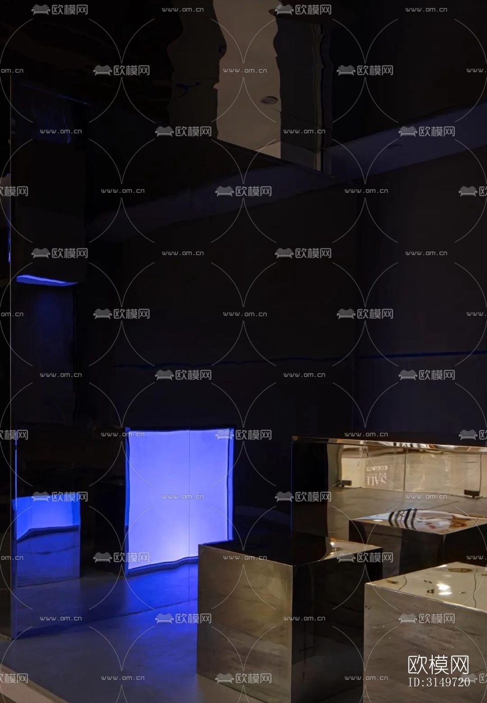 高级灰健身房效果图下载（渲染图18）