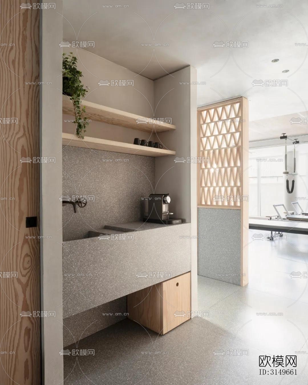 原木风健身房效果图下载（渲染图8）