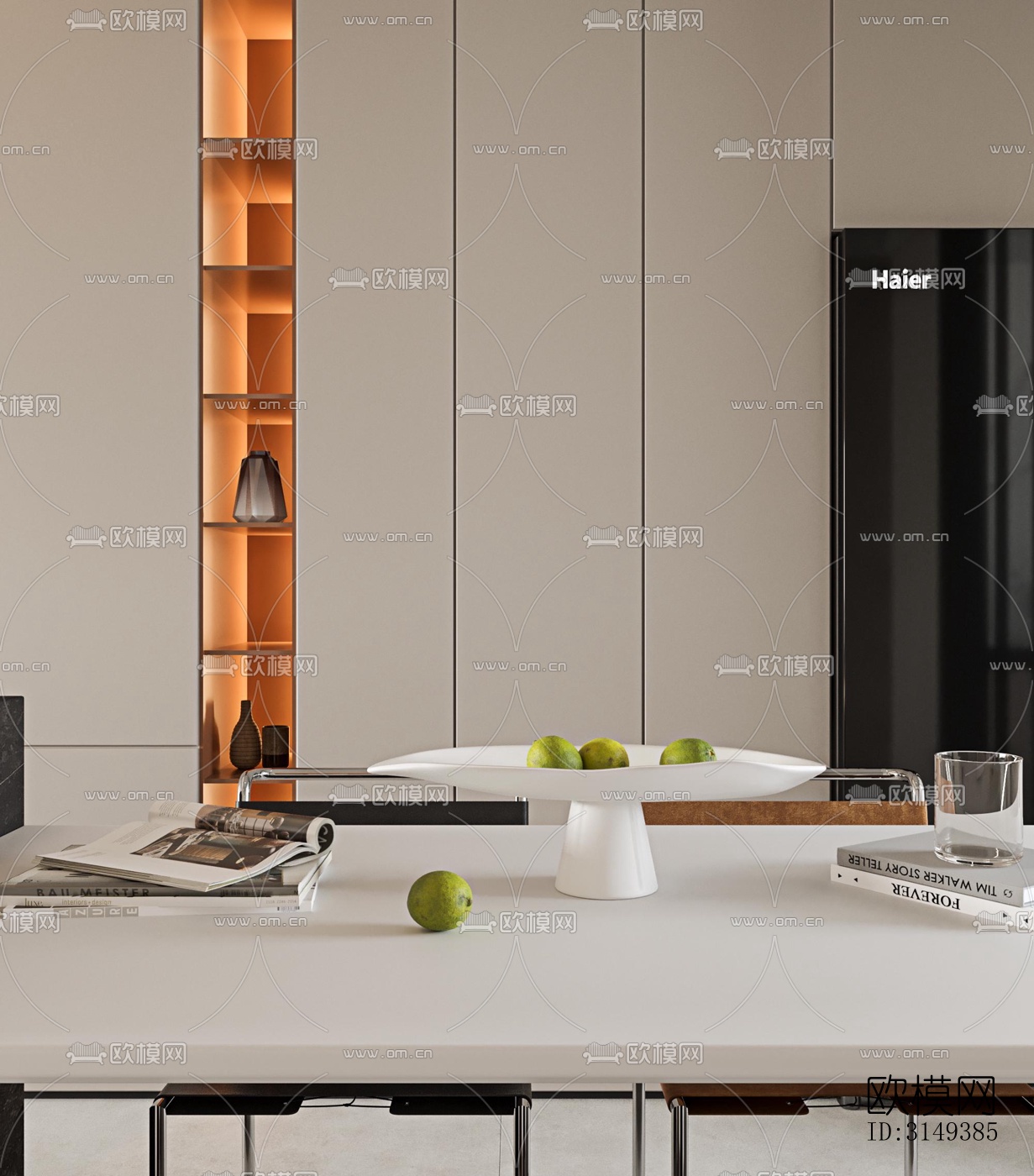 现代平层效果图下载（渲染图17）