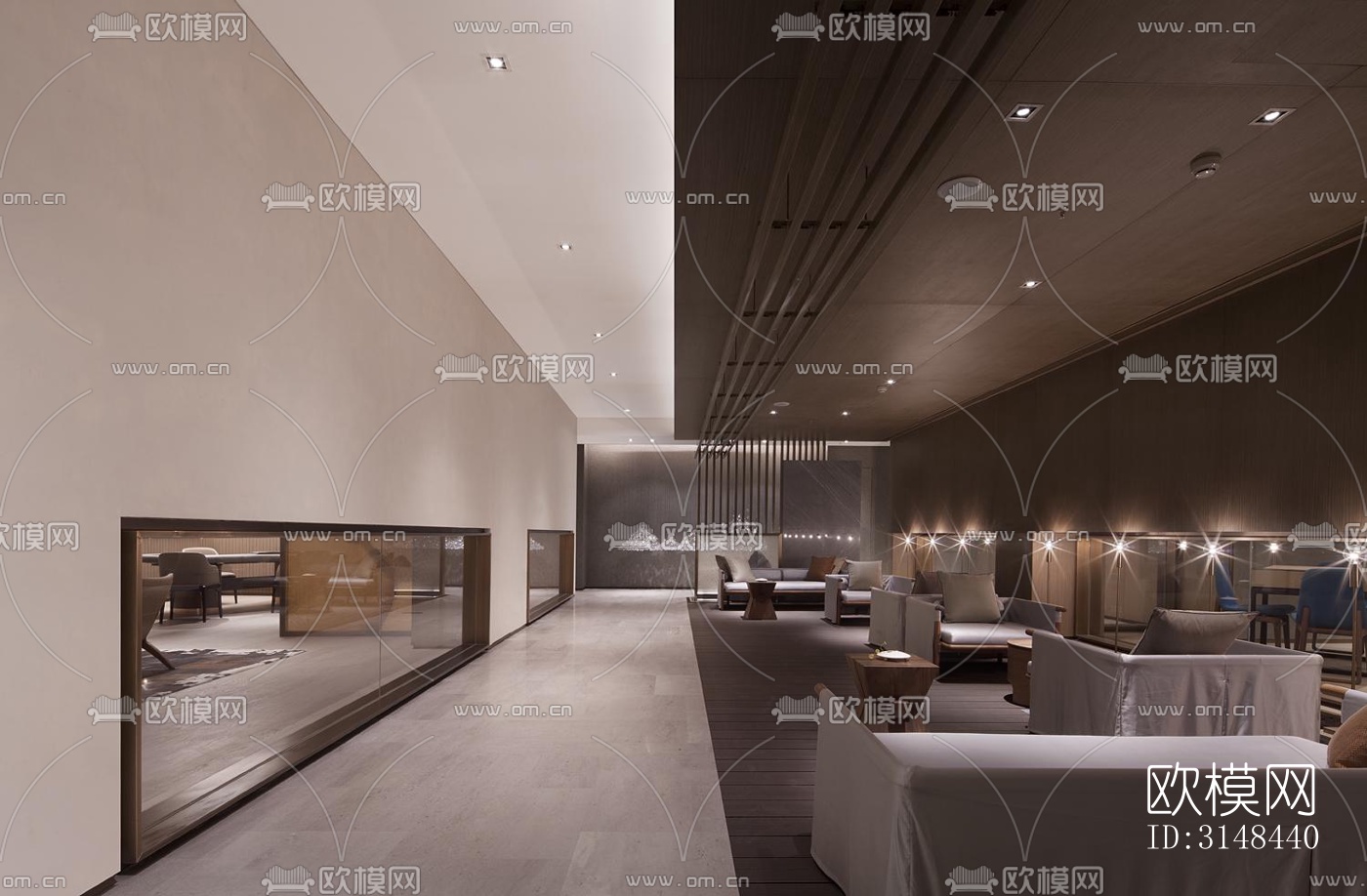 现代养生会所效果图下载（渲染图6）