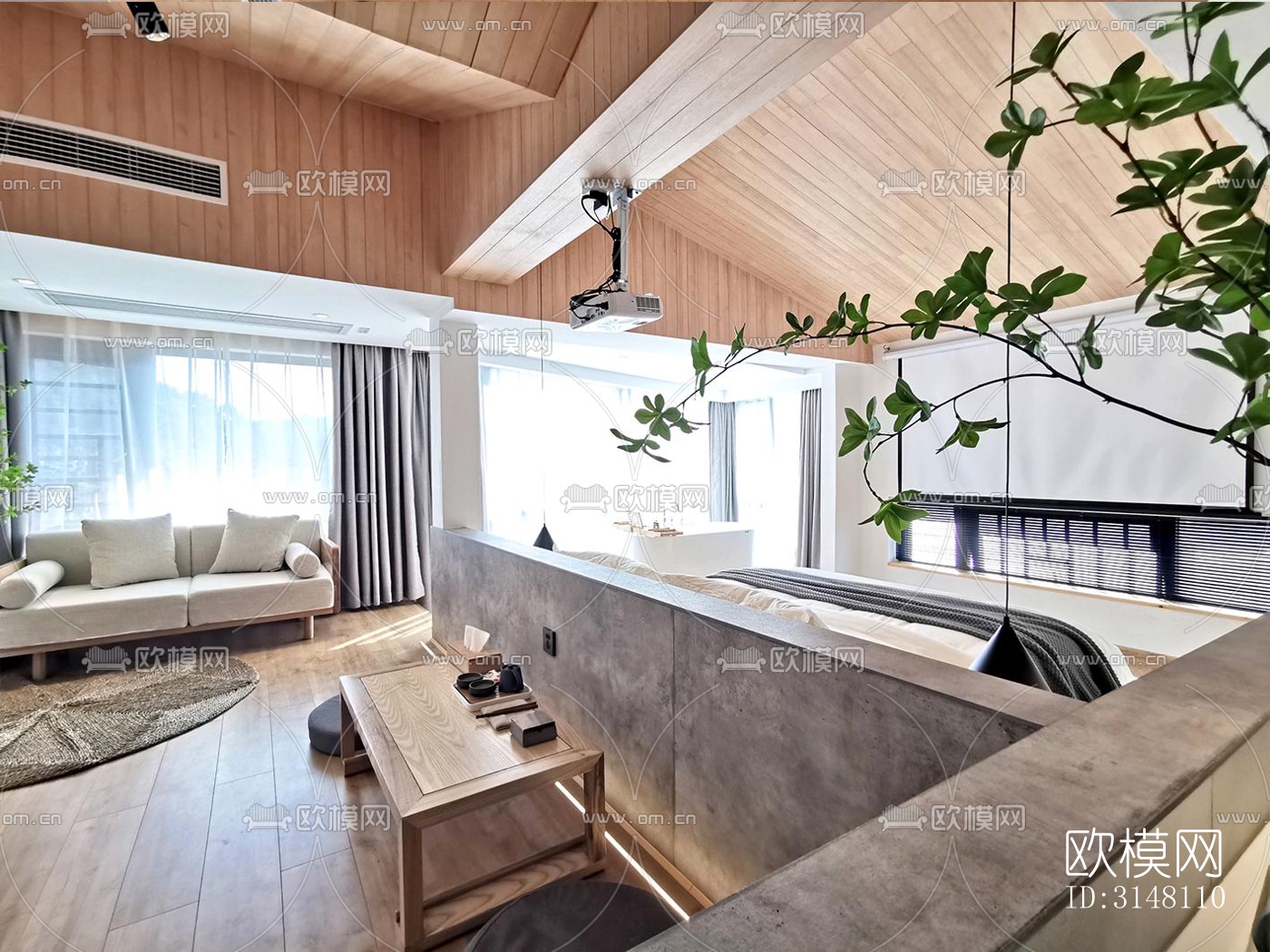 现代酒店民宿效果图下载（渲染图7）