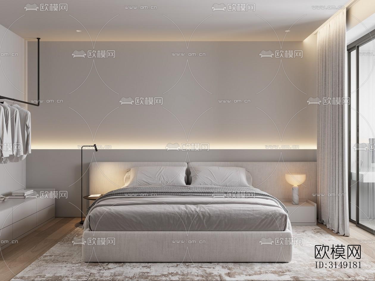 现代平层效果图下载（渲染图16）