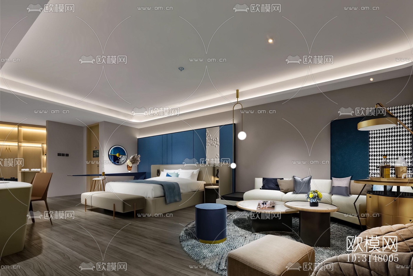 北欧酒店民宿效果图下载（渲染图12）