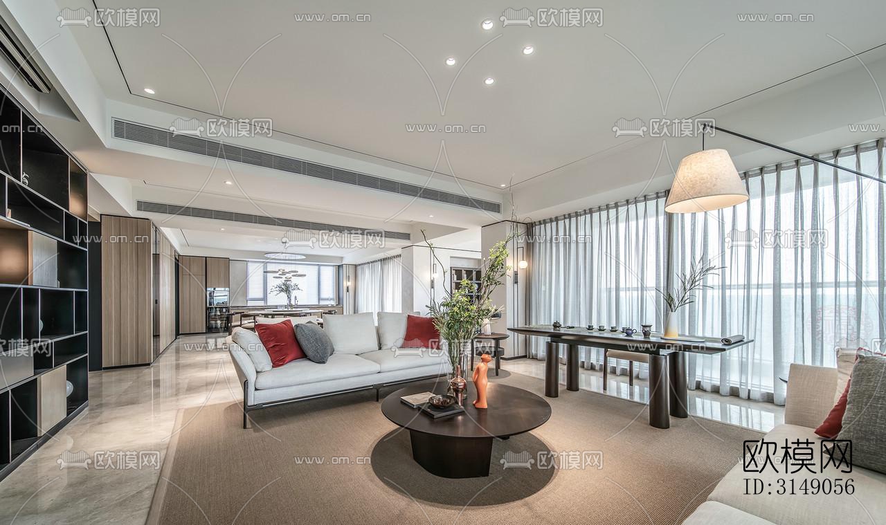 欧式平层效果图下载（渲染图6）