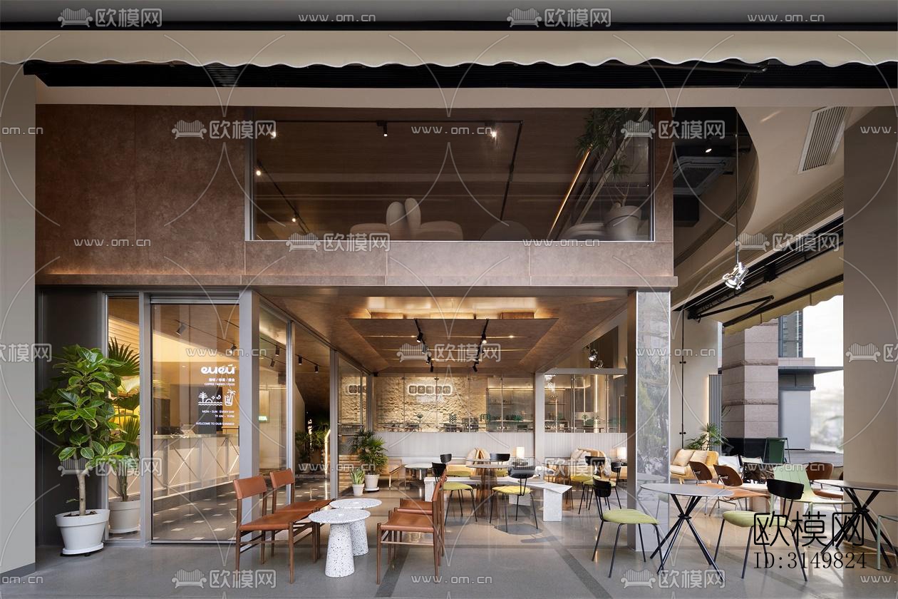 现代咖啡奶茶效果图下载（渲染图5）