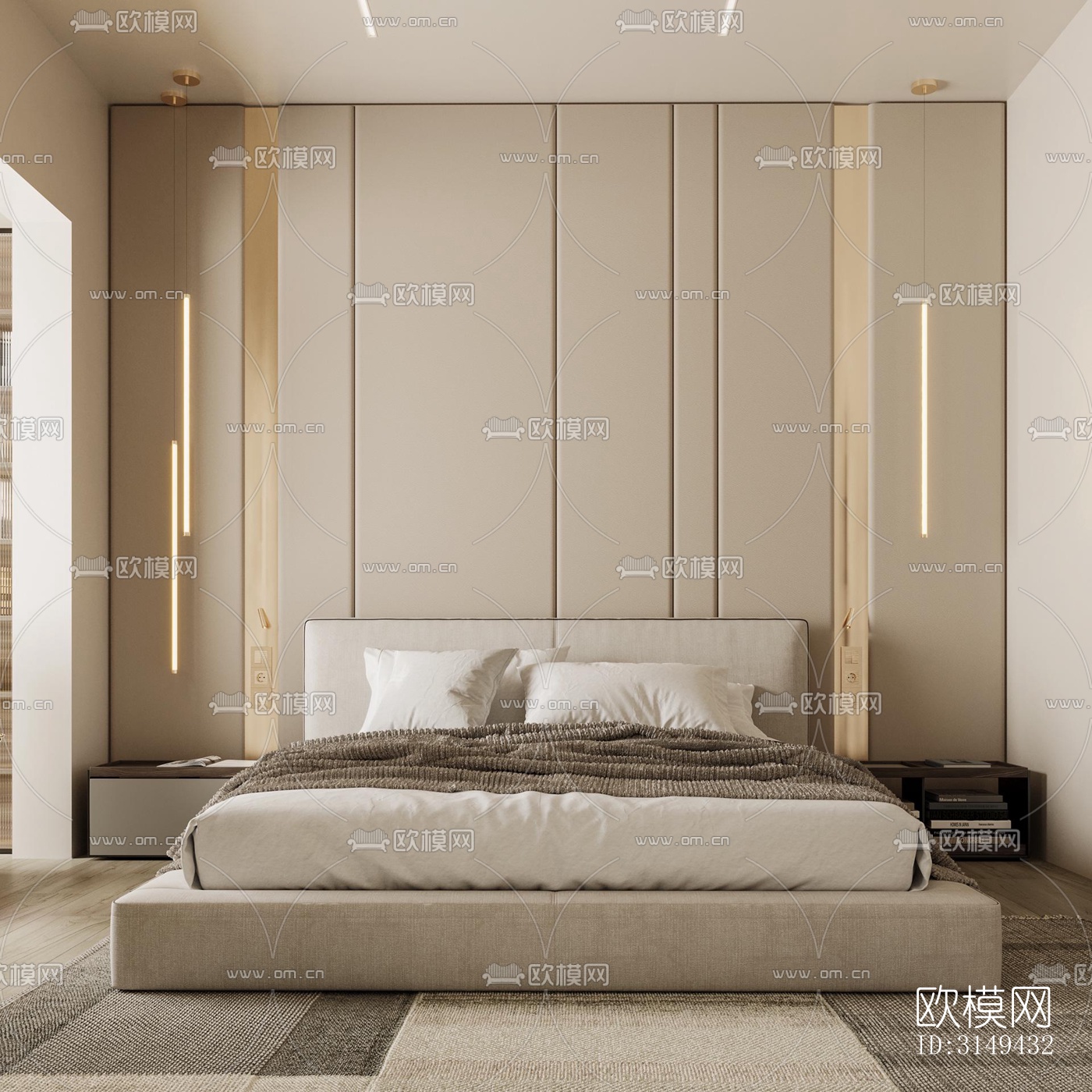 现代平层效果图下载（渲染图16）