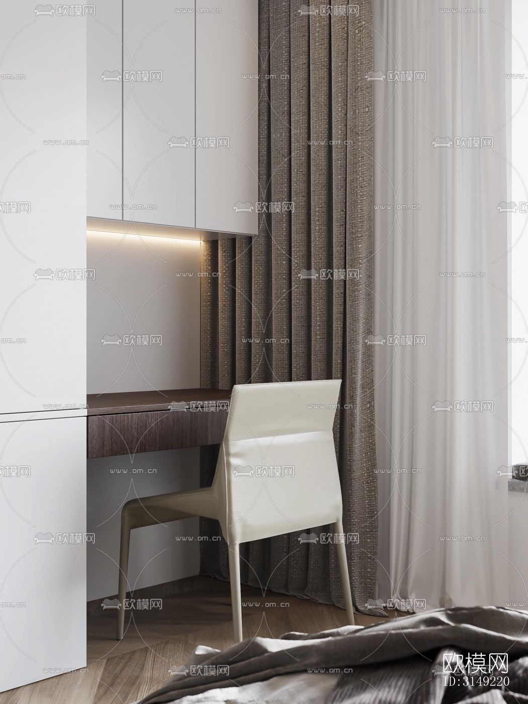 现代平层效果图下载（渲染图16）