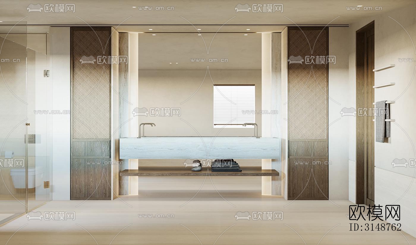 侘寂平层效果图下载（渲染图12）