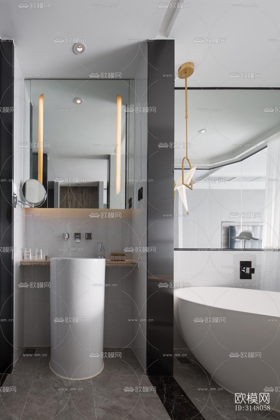 现代酒店民宿效果图下载（渲染图2）