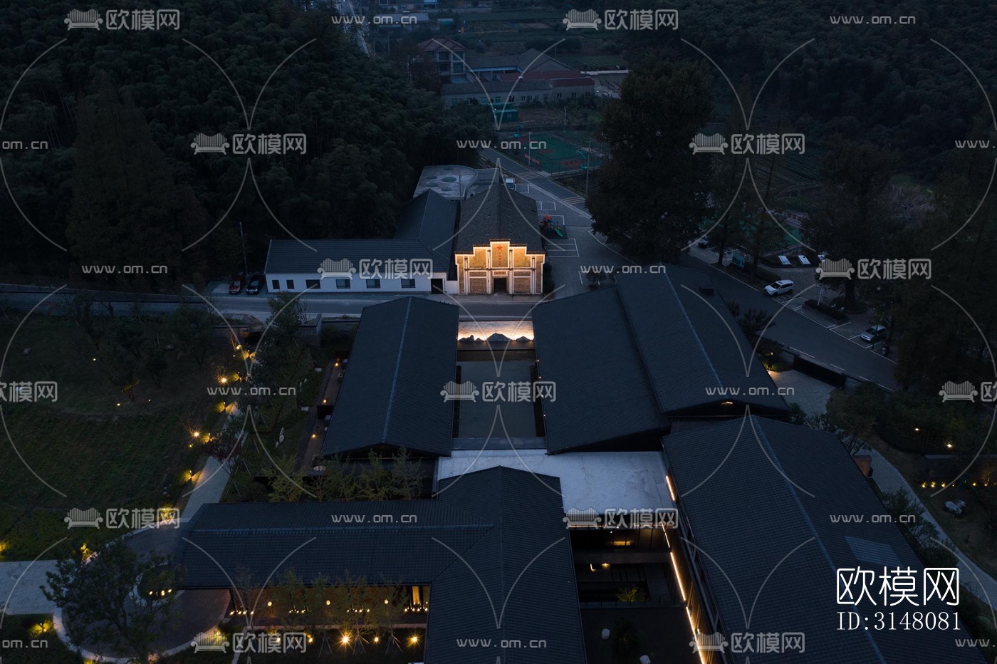 现代酒店民宿效果图下载（渲染图4）