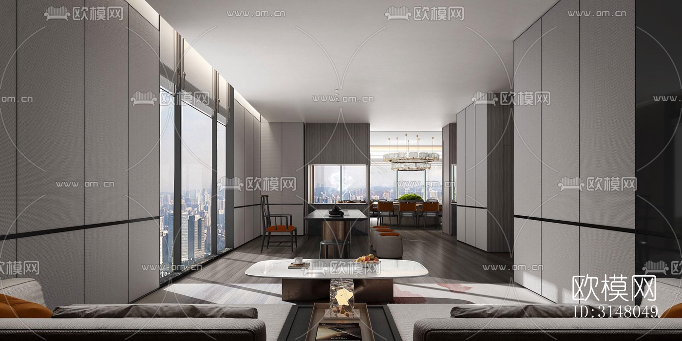 现代酒店民宿效果图下载（渲染图4）