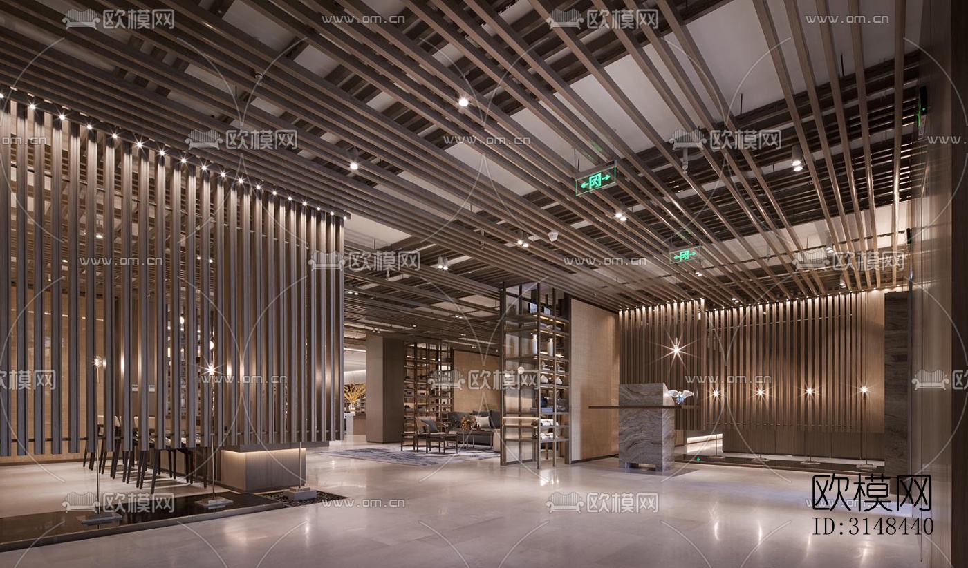 现代养生会所效果图下载（渲染图8）