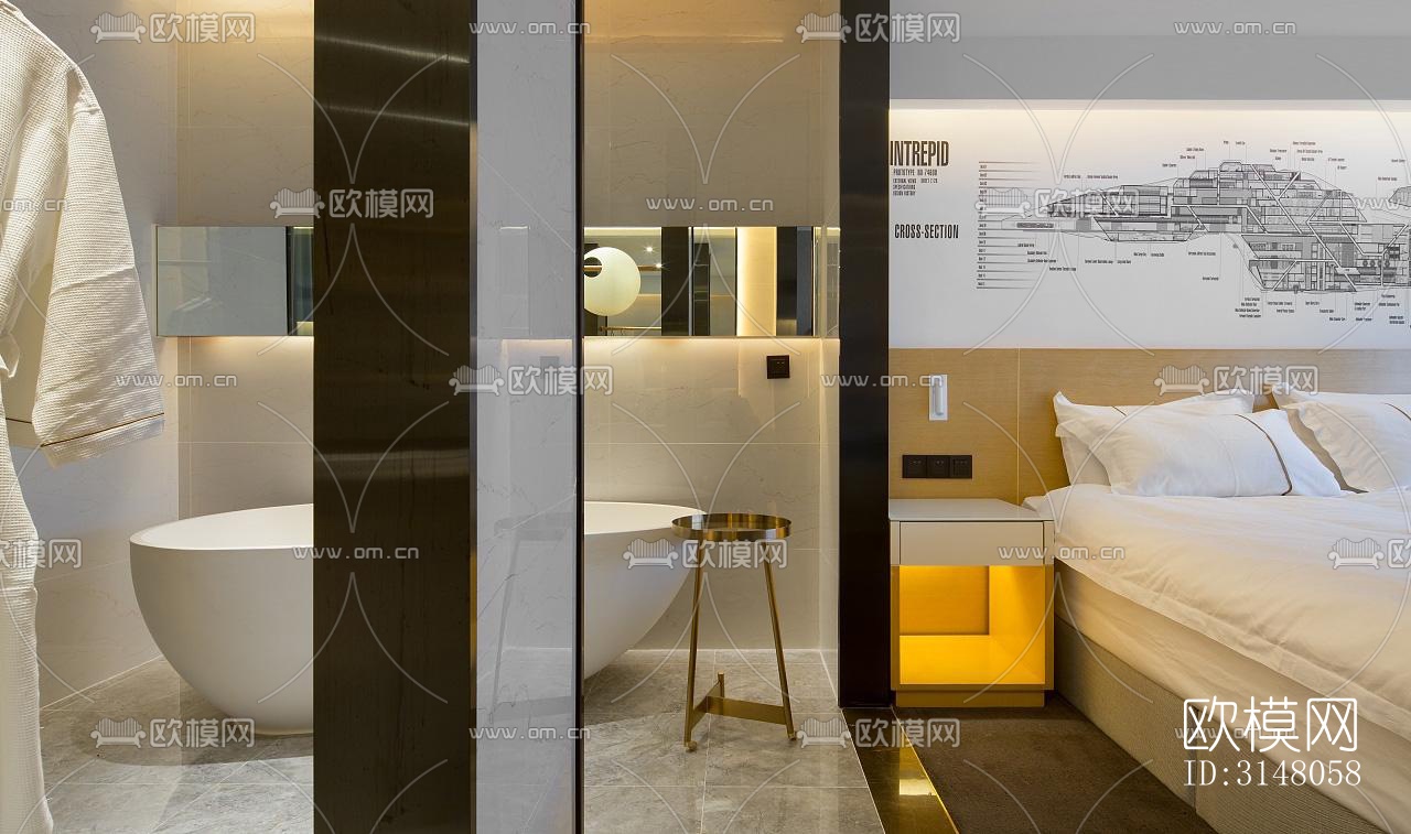 现代酒店民宿效果图下载（渲染图3）