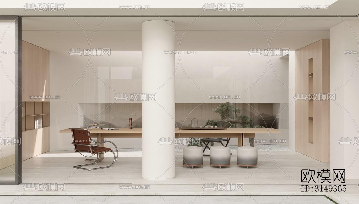 现代平层效果图下载（渲染图2）