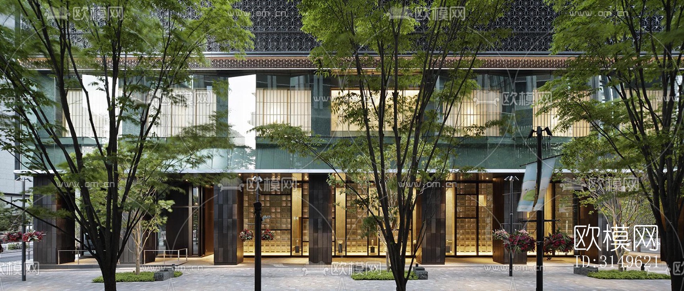 现代商业建筑效果图下载（渲染图4）