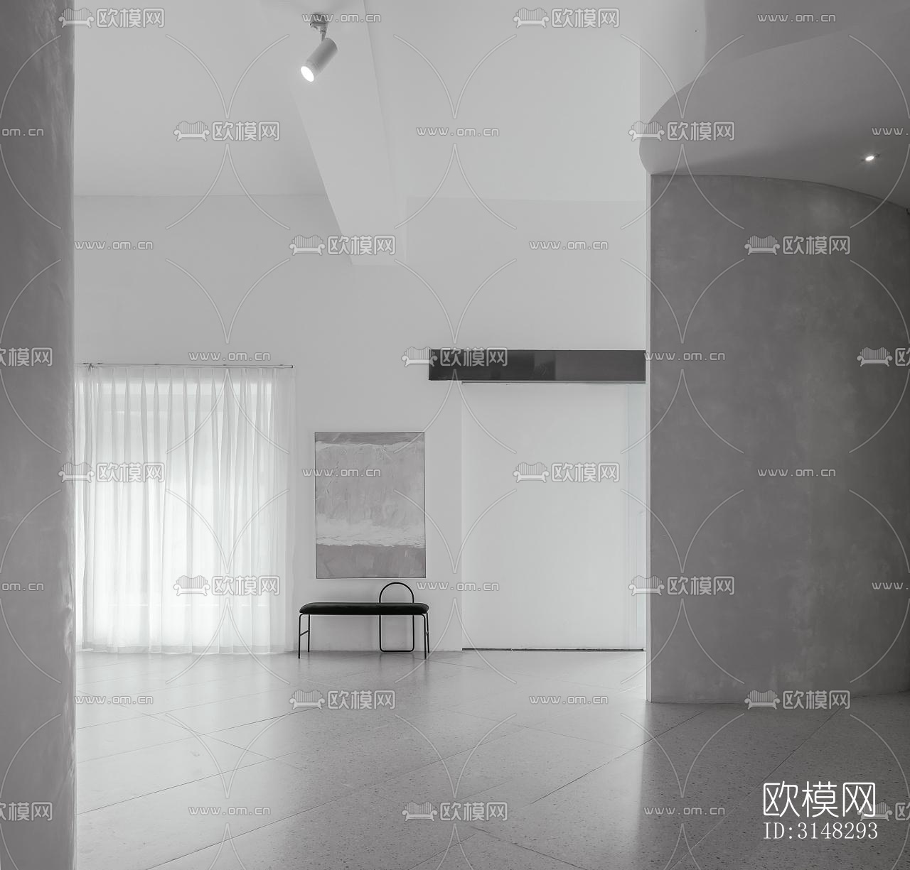 高级灰零售店铺效果图下载（渲染图1）