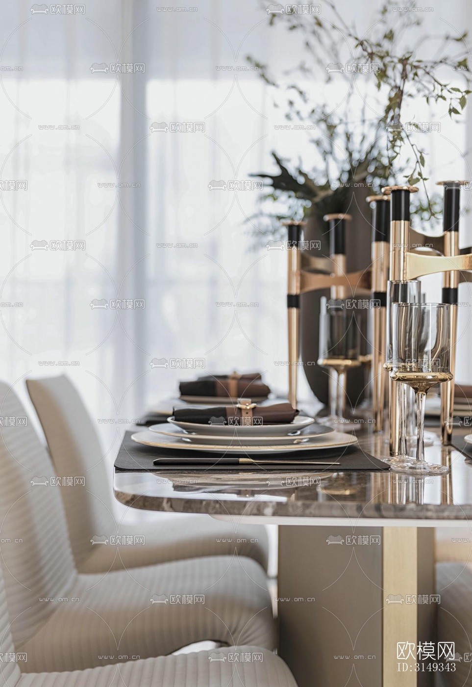 现代平层效果图下载（渲染图8）