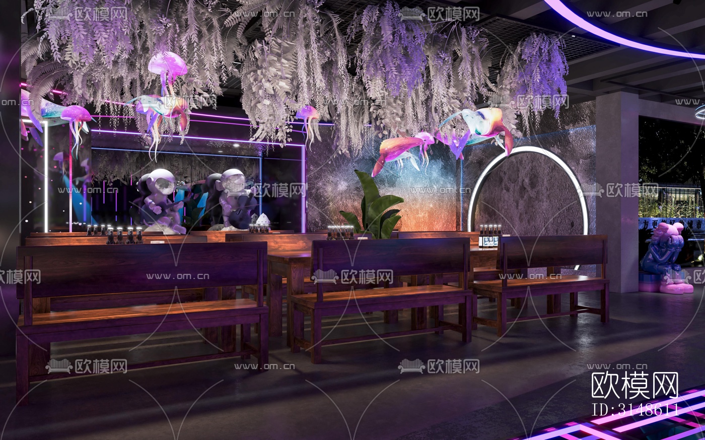 现代酒吧效果图下载（渲染图3）