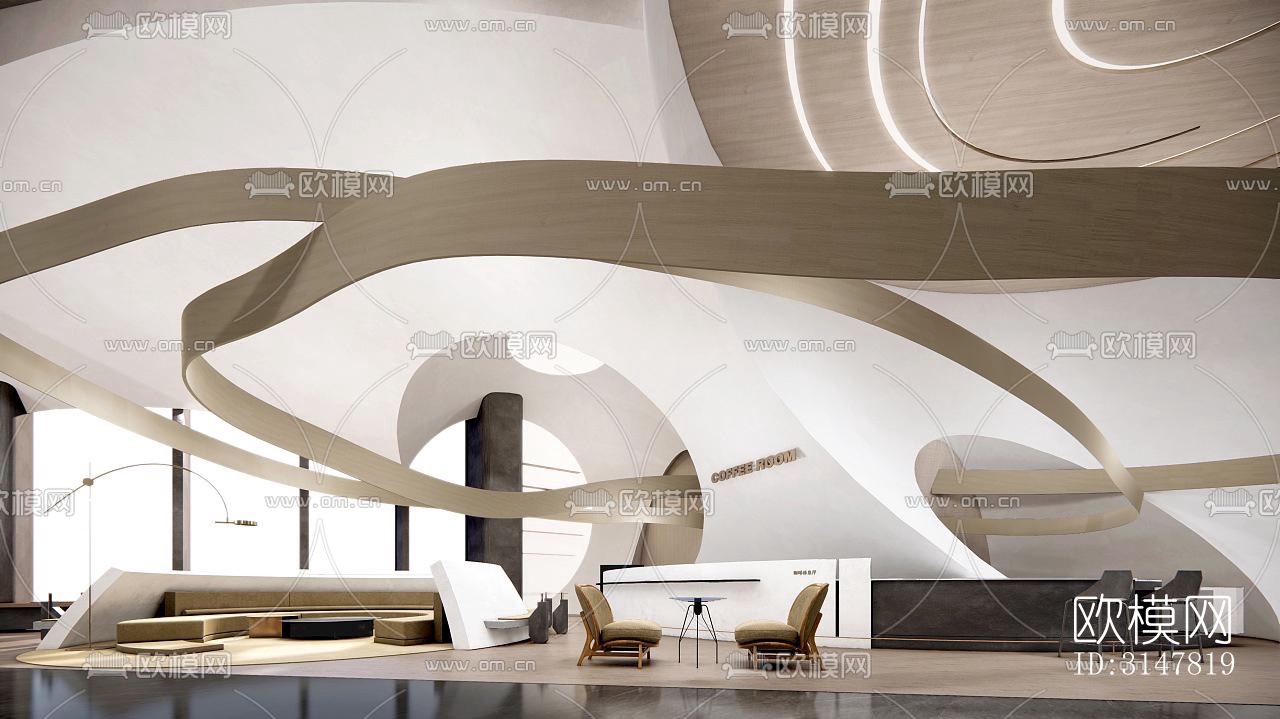 现代售楼处效果图下载（渲染图5）