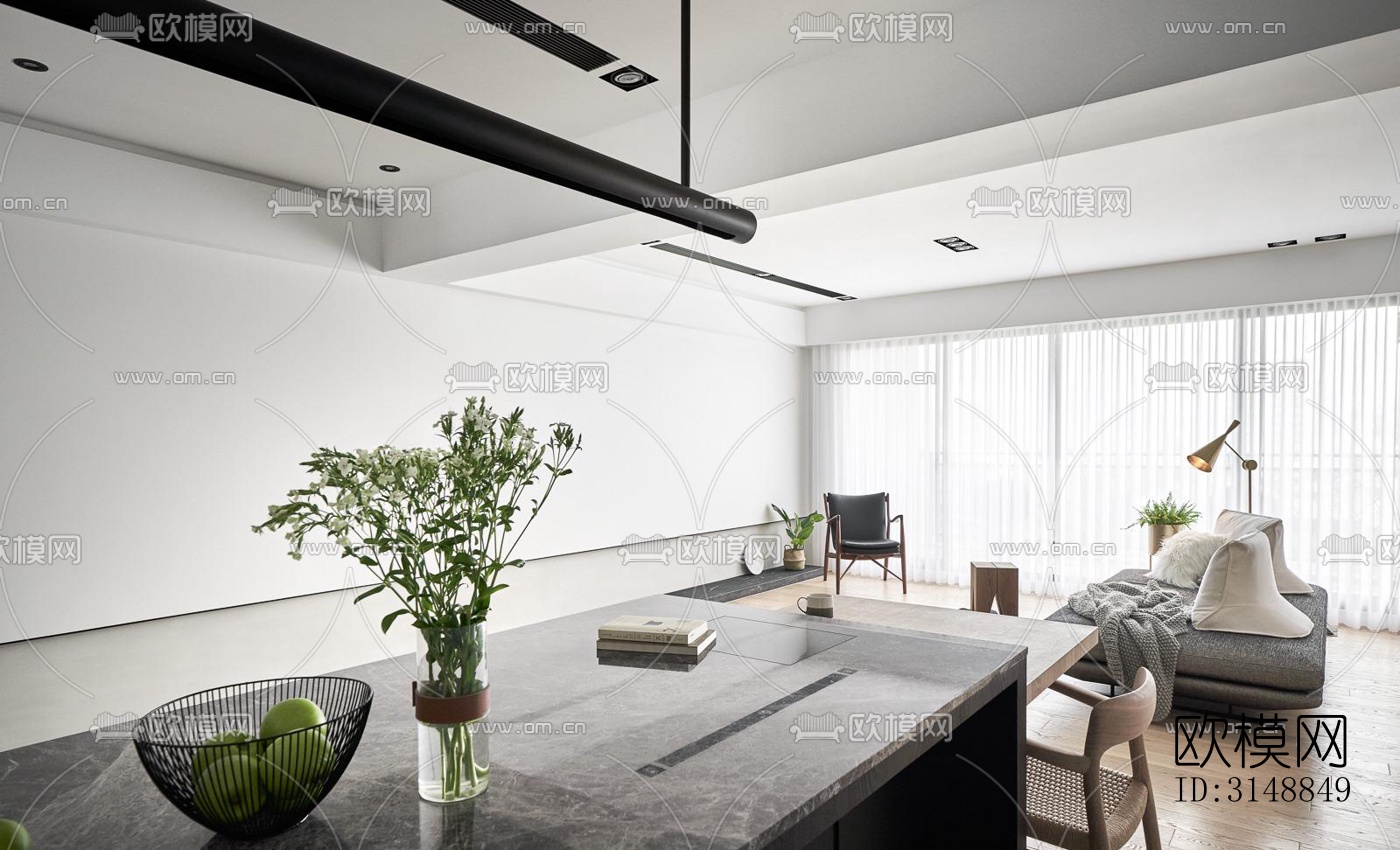 北欧平层效果图下载（渲染图12）