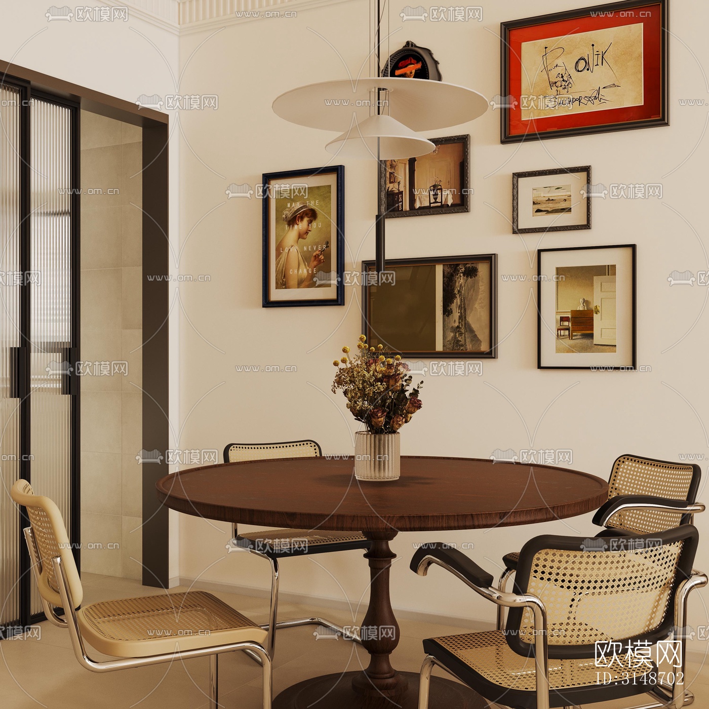 中古风平层效果图下载（渲染图3）