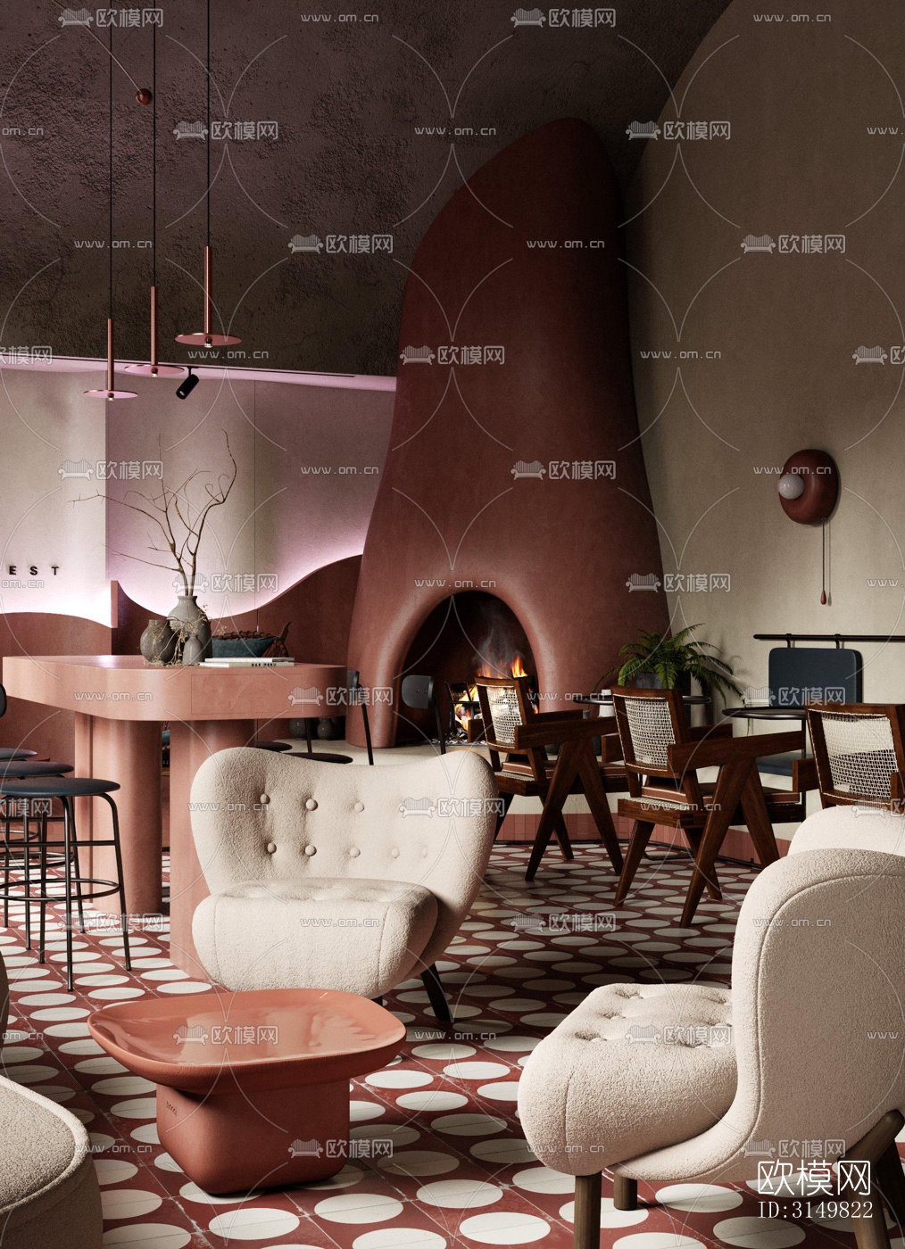 法式咖啡奶茶效果图下载（渲染图5）