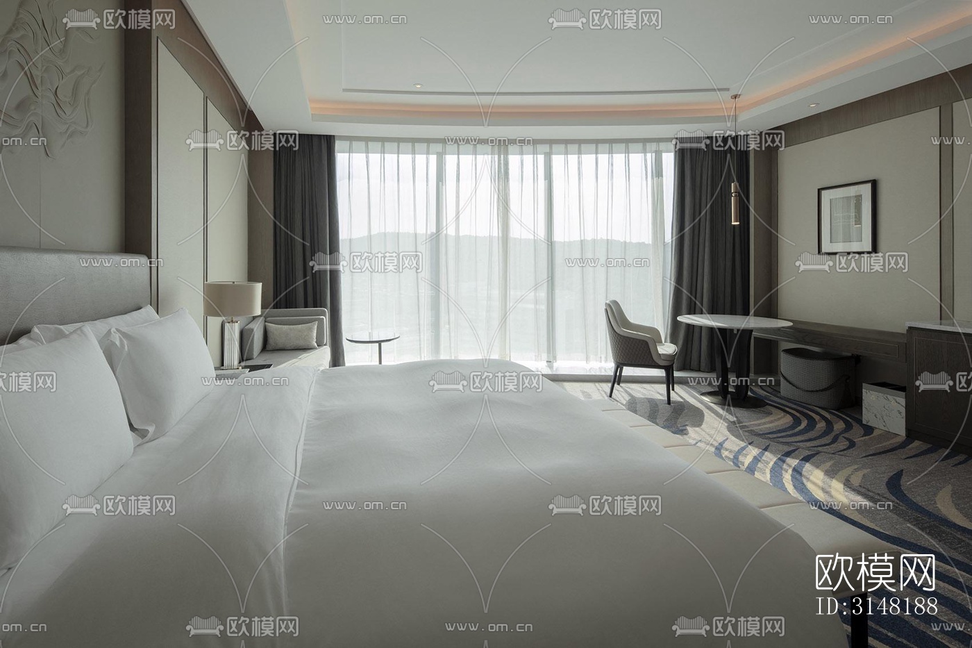 现代酒店民宿效果图下载（渲染图2）