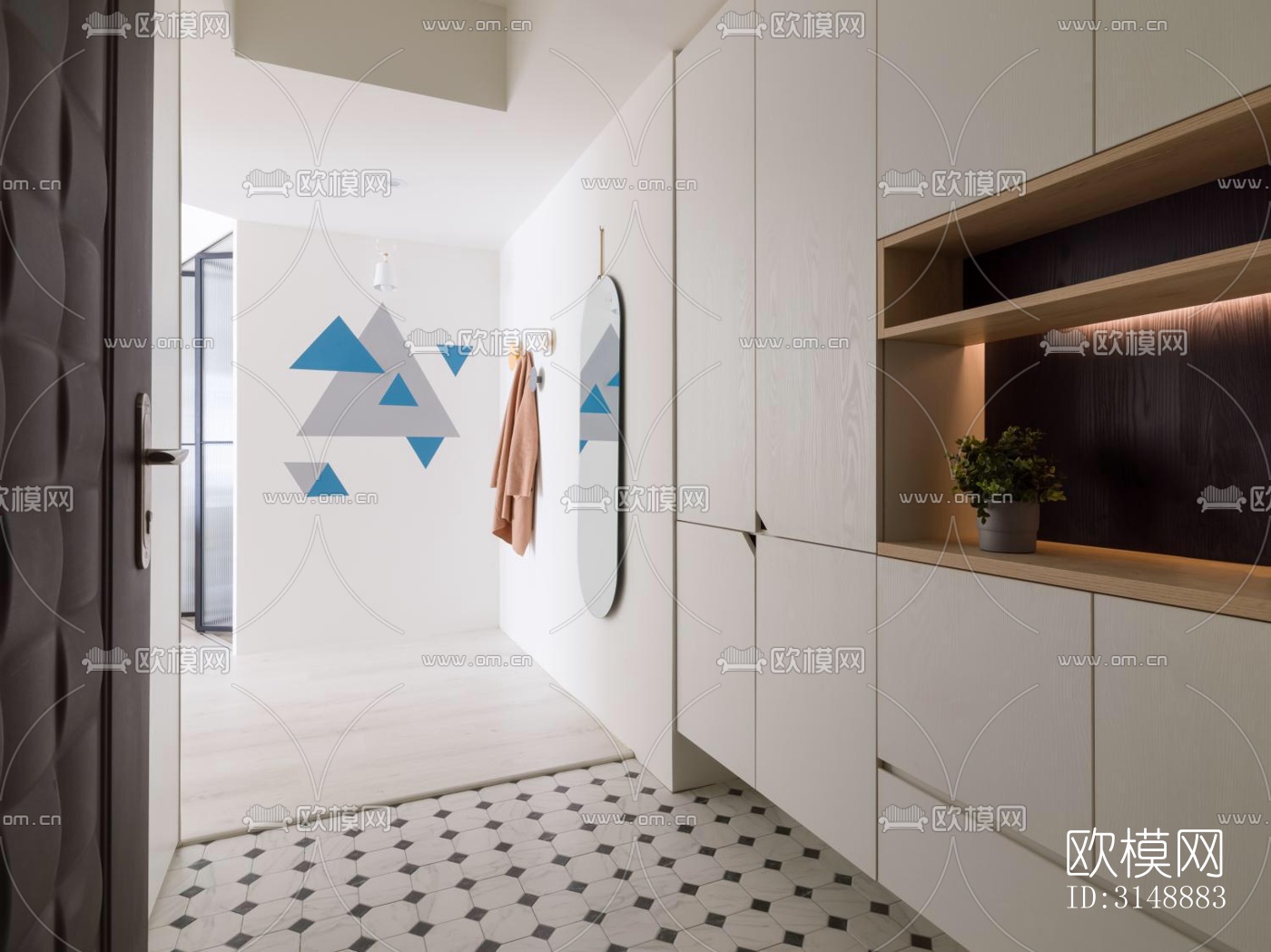 原木风平层效果图下载（渲染图3）